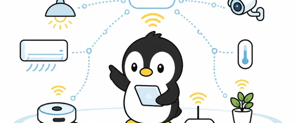 アイペンちゃんがIoTを学ぶイラスト