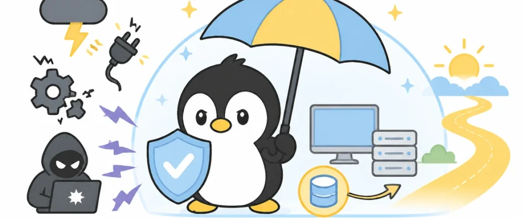 アイペンちゃんがリスク管理を学ぶイラスト