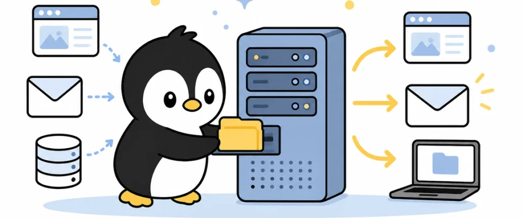 アイペンちゃんがサーバーを学ぶイラスト