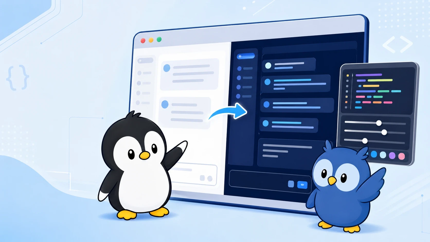 ChatGPTやGeminiの画面をStylusのCSS設定で見やすく調整するイメージ